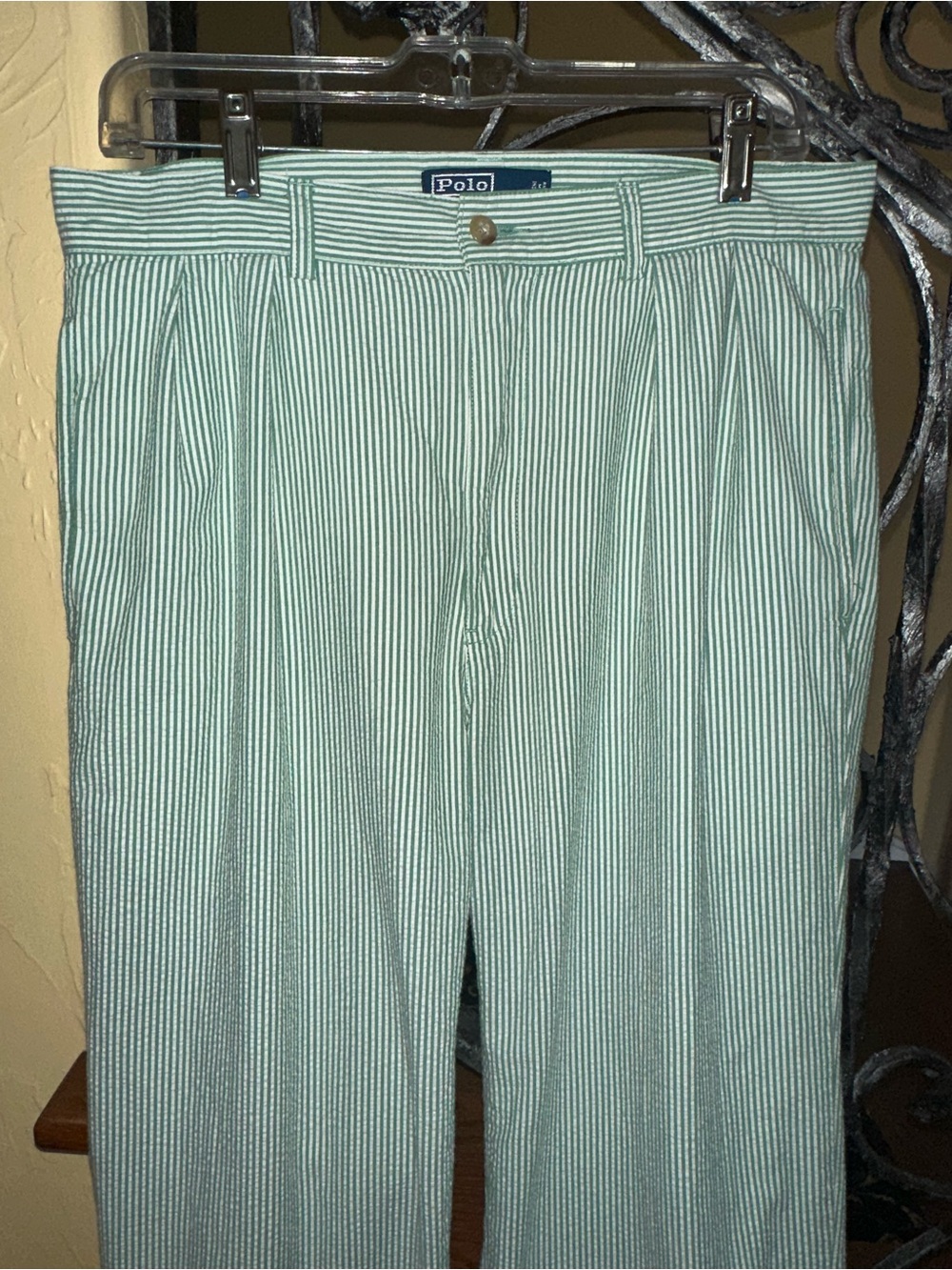 Polo Ralph Lauren Striped Green Seersucker Pants - Picture 3 of 9